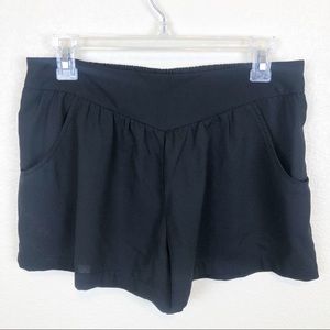‼️CLEARANCE‼️ Xhiliration Black Elastic Waist Pocketed High Waisted Shorts